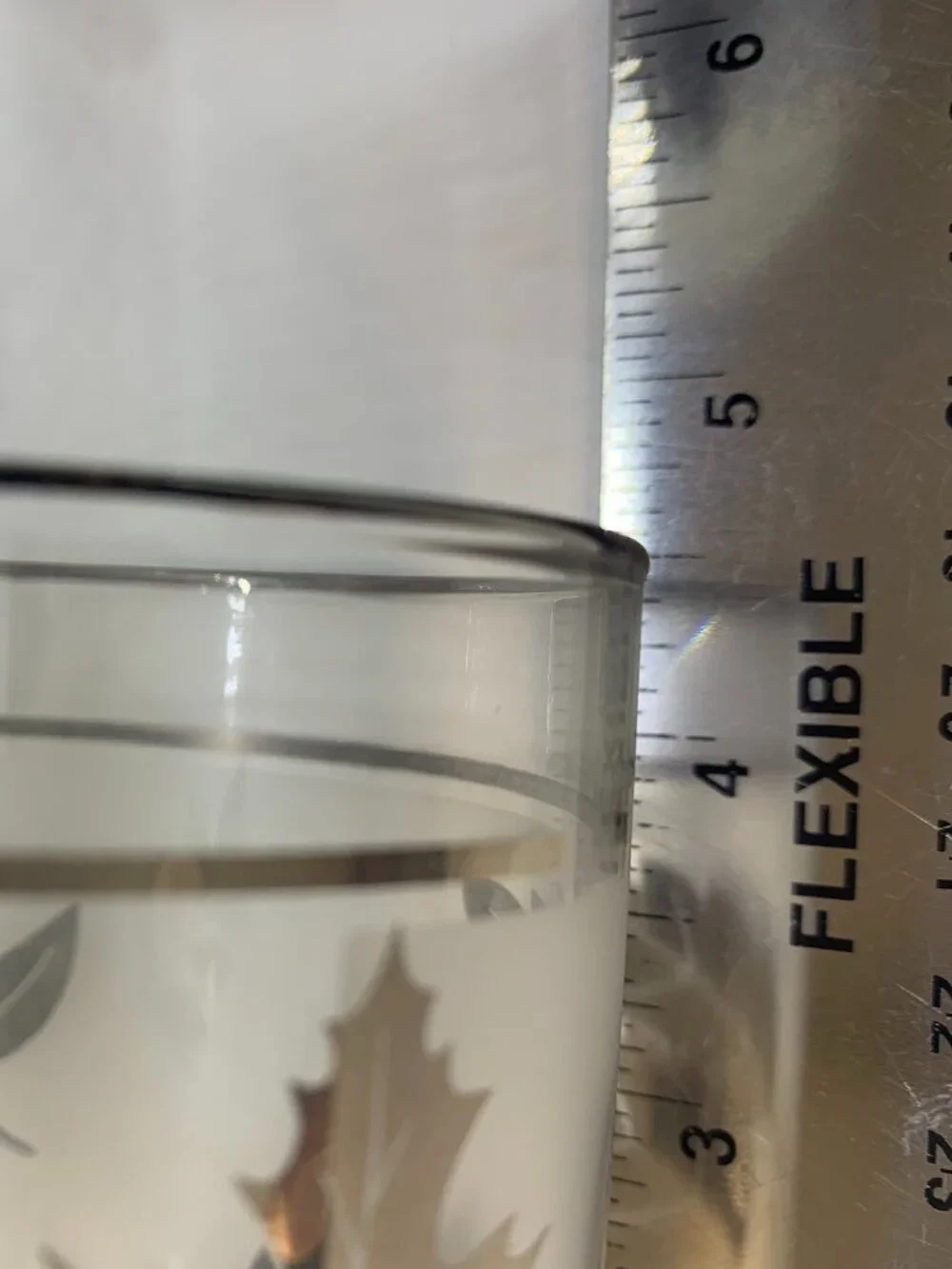 Vintage Libbey Silver Foliage Glasses 12 oz Set of 4